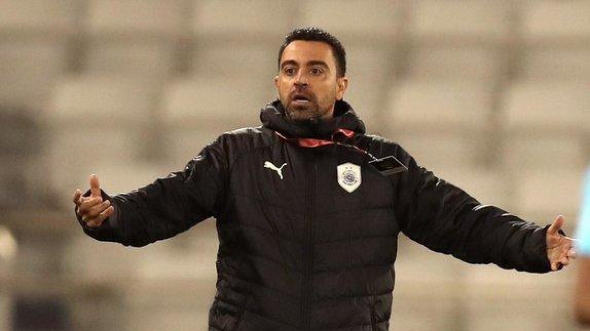 Xavi, en la semifinal de la Copa de Qatar.-