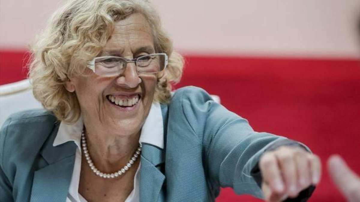 La alcaldesa de Madrid, Manuela Carmena, este martes.-Foto: EMILIO NARANJO