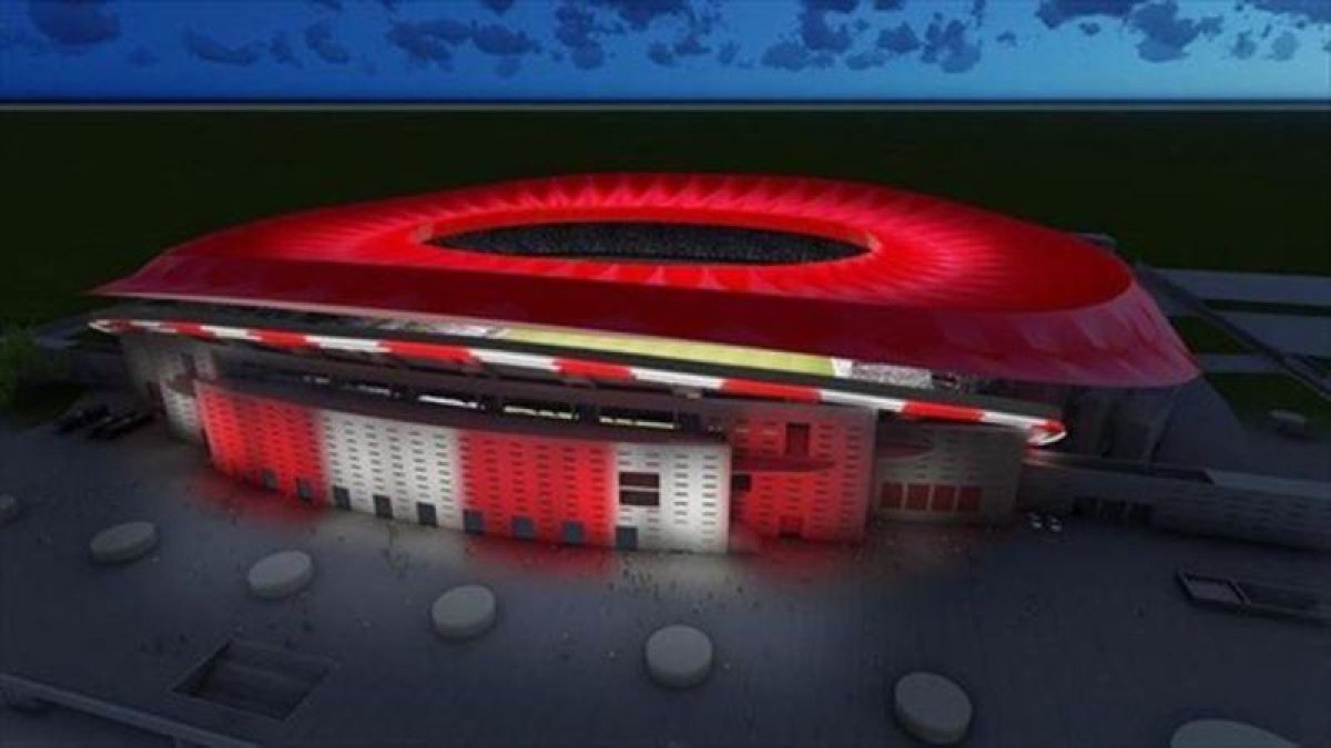 Recreación del Wanda Metropolitano, el próximo estadio del Atlético de Madrid.-