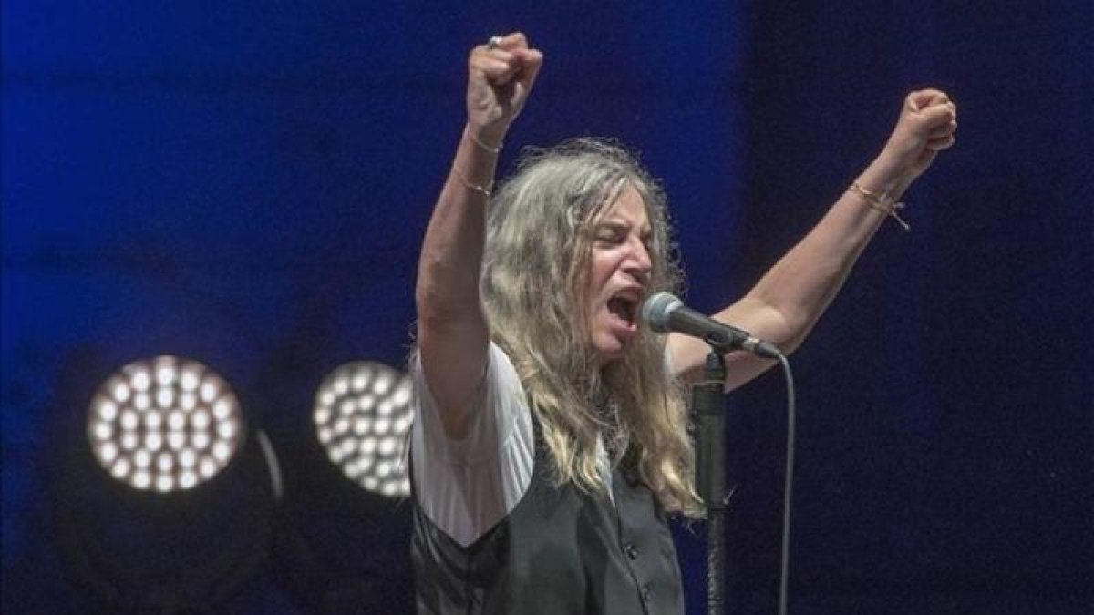Patti Smith, en el festival Jardins de Pedralbes.-FERRAN SENDRA