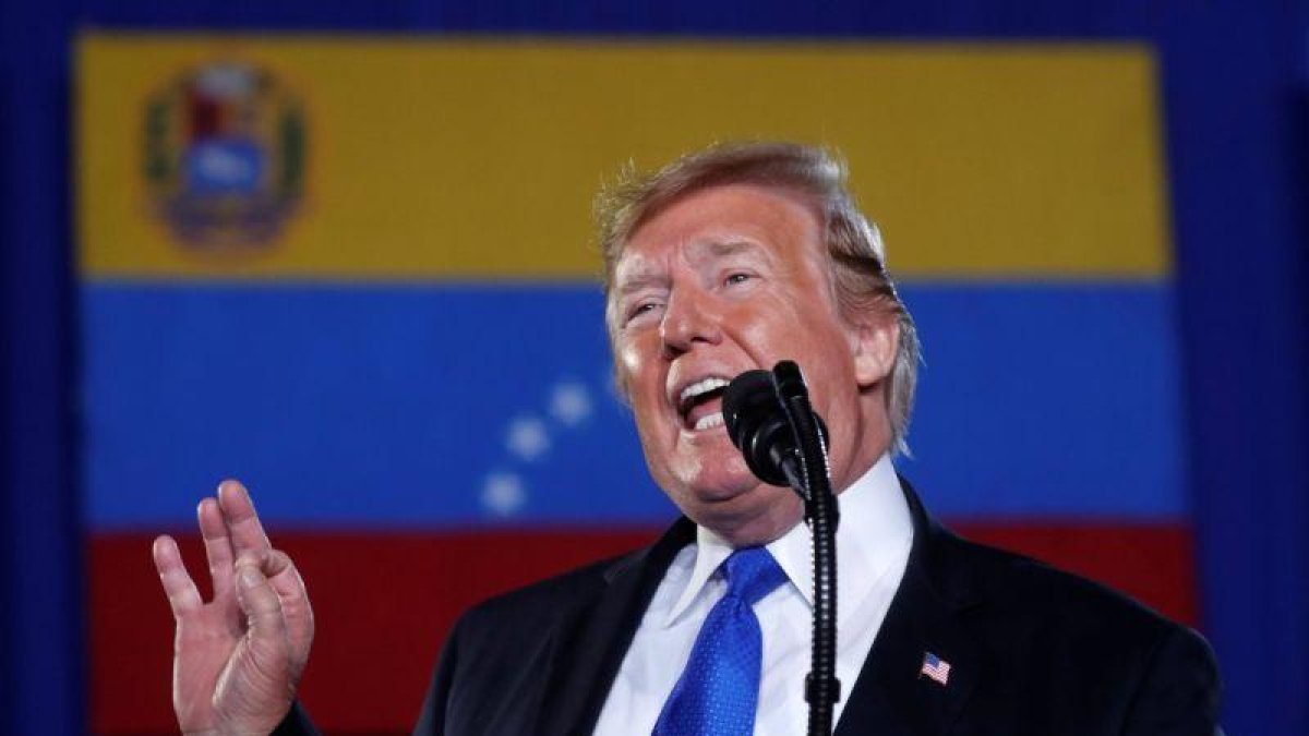 El presidente estadounidense vinculó en su discurso lo que ocurre en Venezuela, un país hecho una ruina por la desacreditada ideología socialista.-REUTERS