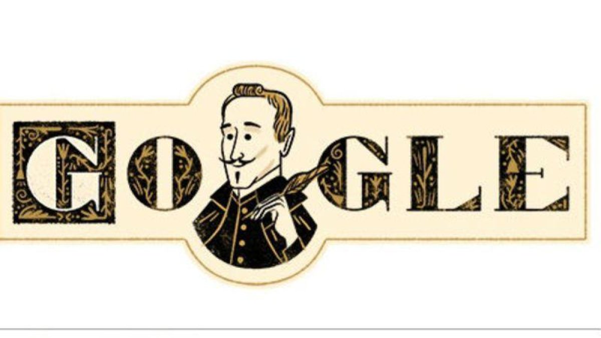 Doodle de homenaje de Lope de Vega en el 455 aniversario de su nacimiento.-GOOGLE