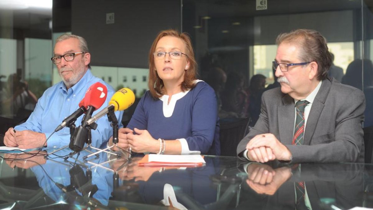 La nueva presidenta, la burgalesa Charo Sanz, ayer durante la comparecencia ante los medios.-ISRAEL L. MURILLO