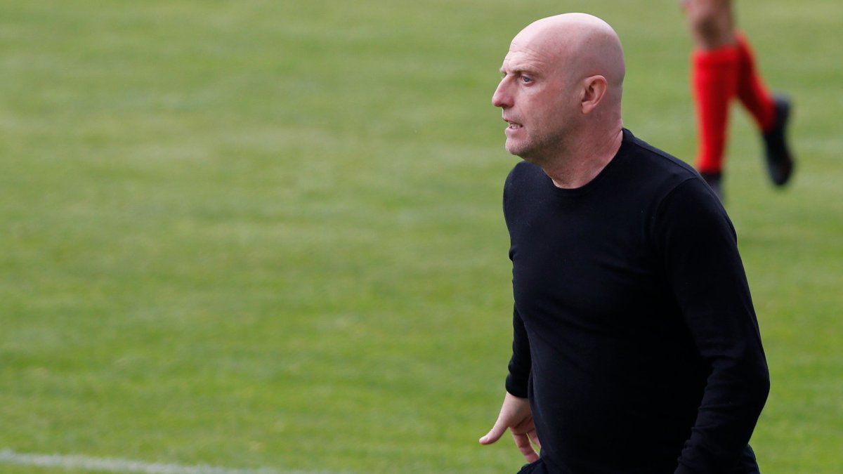 Calero, entrenador del Burgos CF. SANTI OTERO