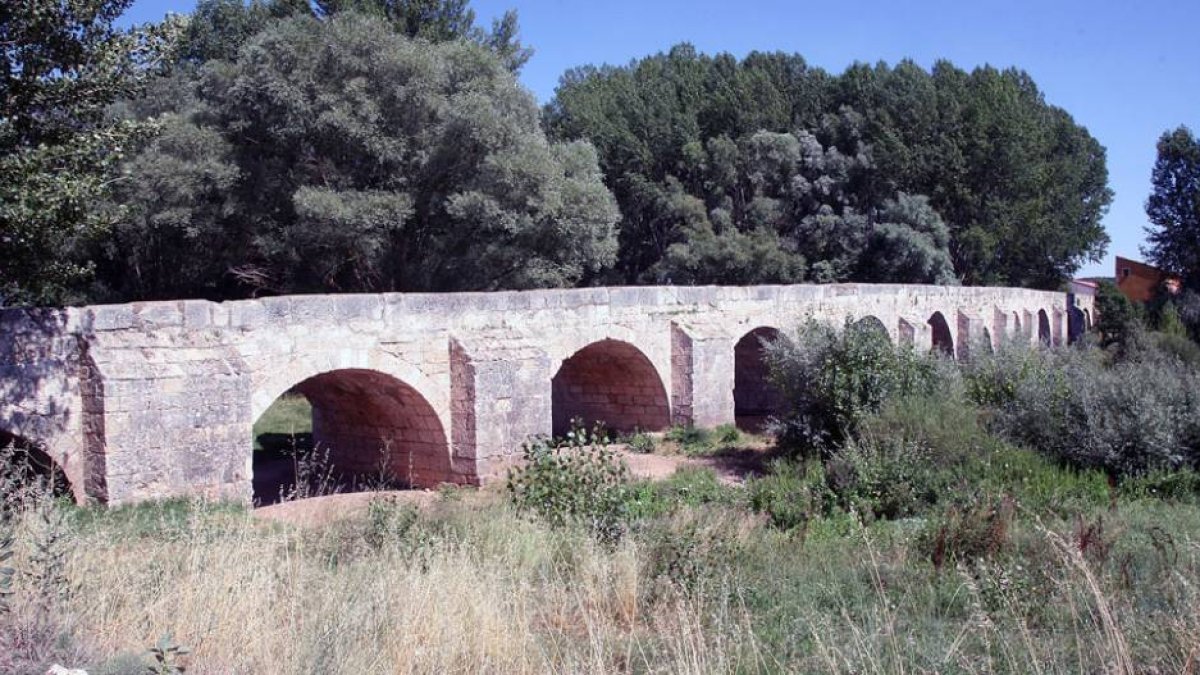 Puente romano sobre el Arlanza a su paso por la localidad.-MIGUEL ÁNGEL