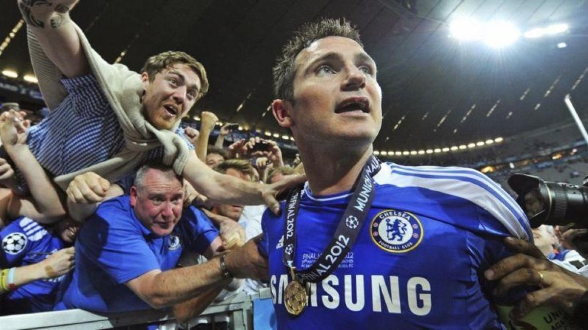 Lampard, en mayo del 2012, cuando ganó la Champions con el Chelsea ante el Bayern.-EFE / MARC MUELLER