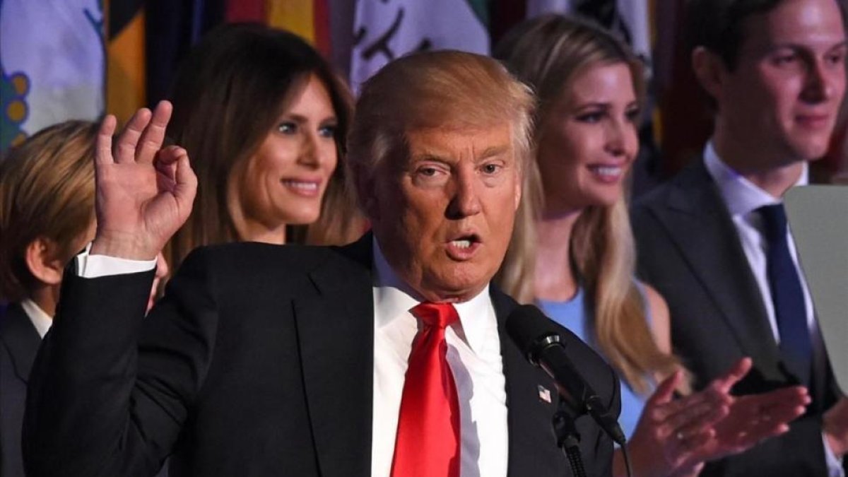 Trump, tras conocer su victoria.-TIMOTHY A CLARY/AFP