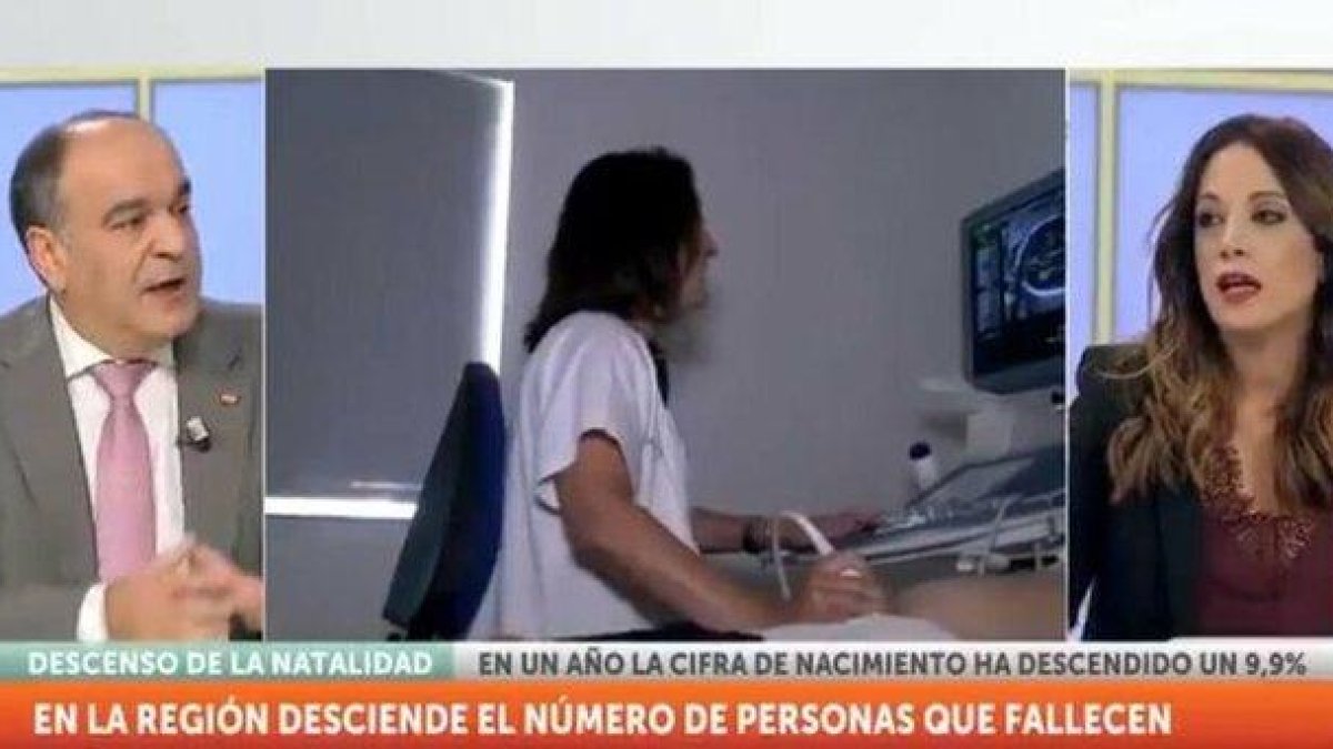 El diputado de Vox en el debate en la televisión Región de Murcia.-