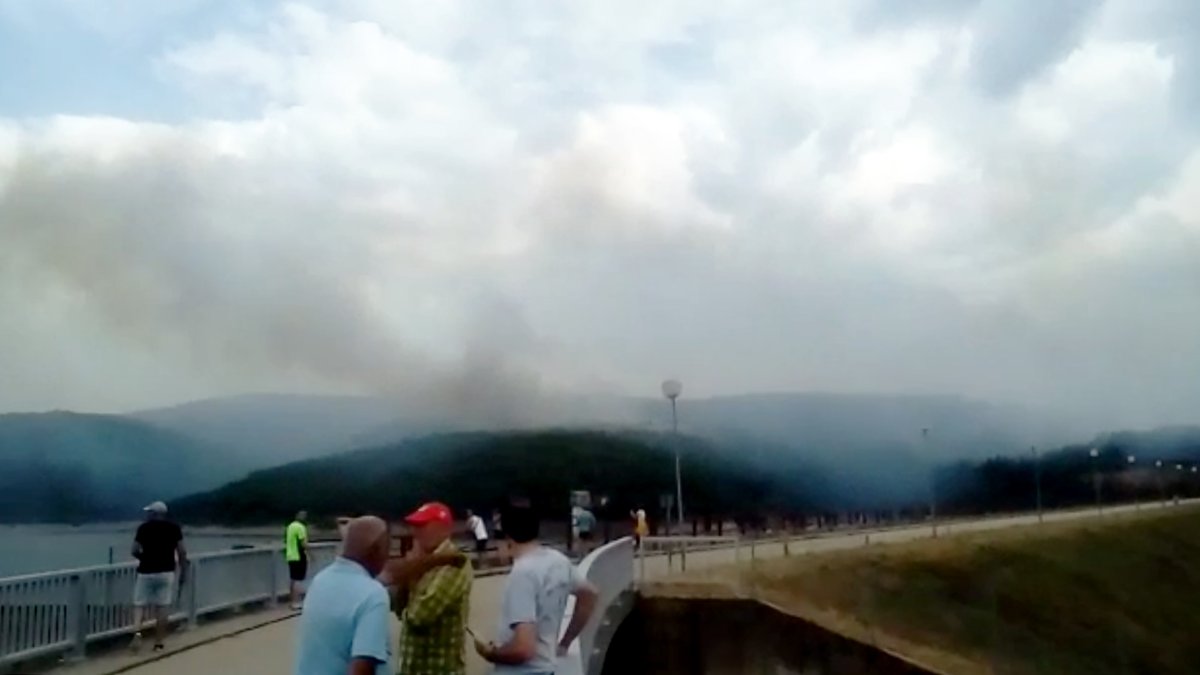 Imagen del incendio en Villasur de Herreros. ECB