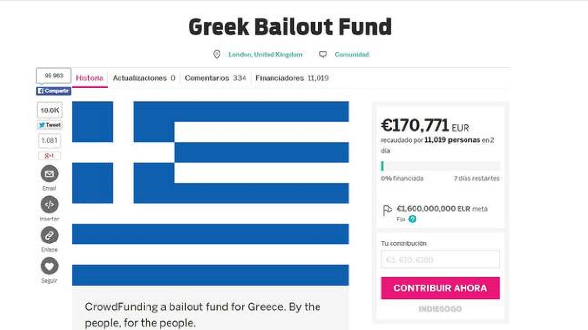 La plataforma de 'crowdfunding' Indiegogo busca alcanzar los 1.600 millones de euros.-Foto: INDIEGOGO
