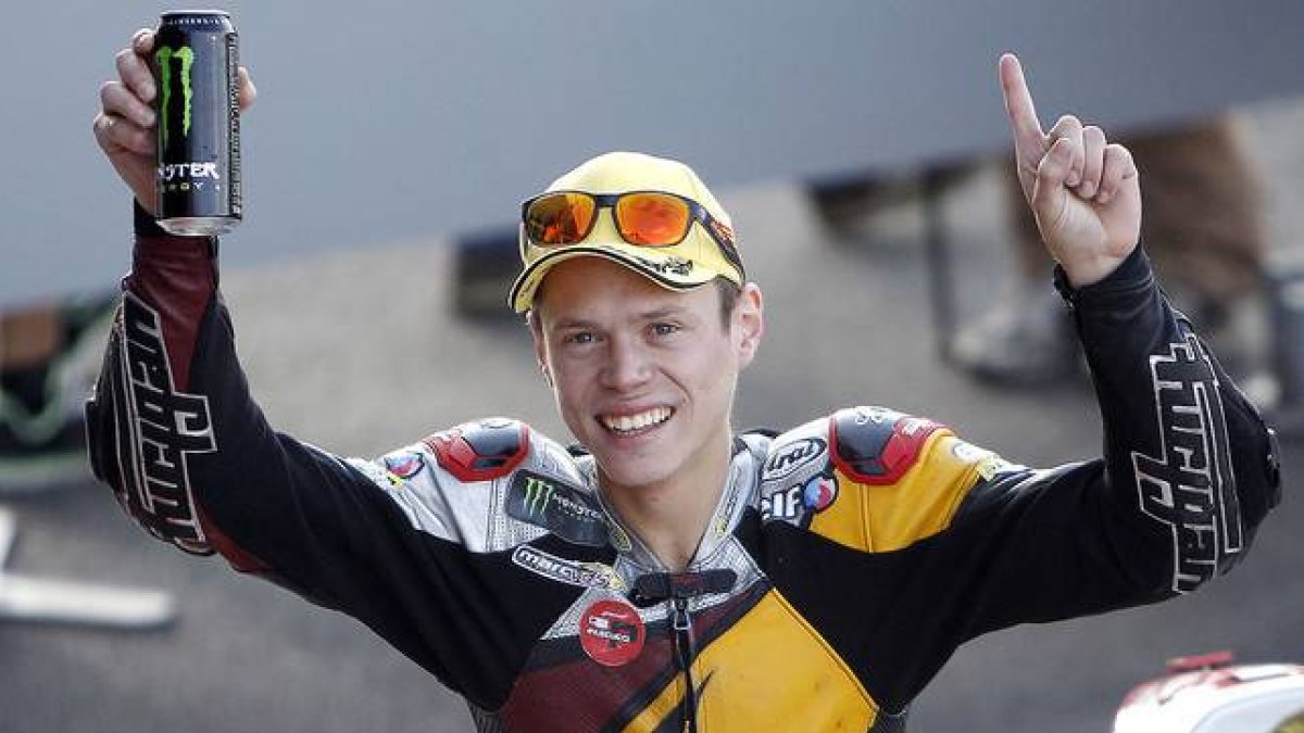 Tito Rabat, tras conseguir la 'pole position' del GP de Valencia.-