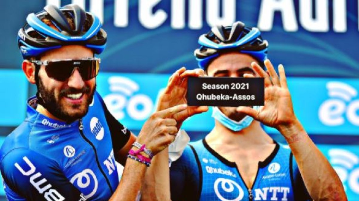 Con esta imagen ‘colgada’ en sus redes sociales anunció Carlos Barbero su renovación con el Qhubeka. ECB
