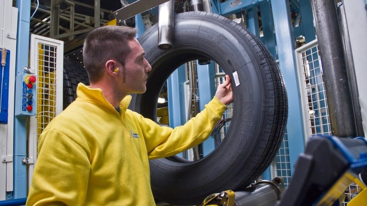 Un trabajador de Michelin Aranda