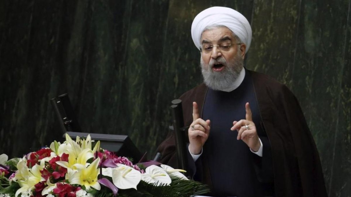 El presidente iraní, Hasán Rohaní, el pasado mes de agosto en el Parlamento de Teherán.-/ EFE / ABEDIN TAHERKENAREH