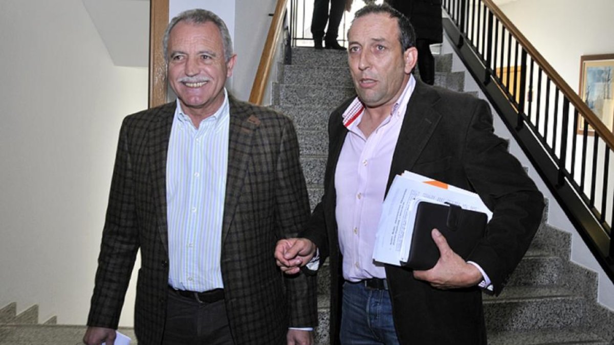 De Miguel y Lozano en las instalaciones de la Diputación de Soria.-V. GUISANDE