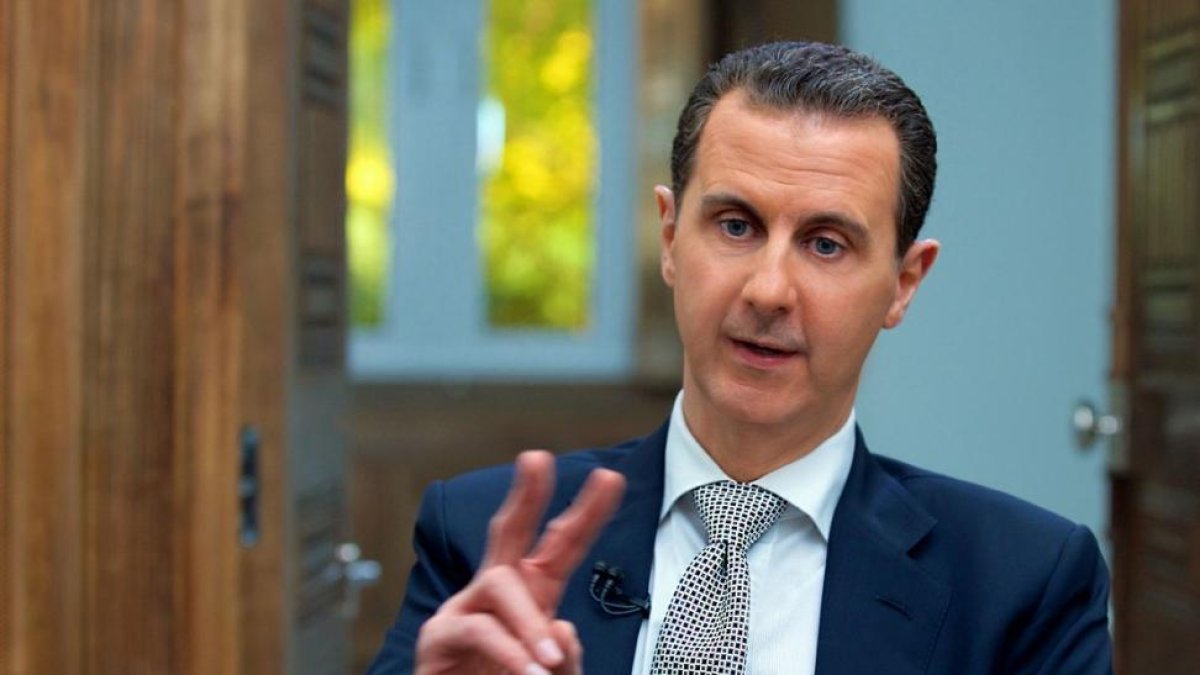 El presidente Bashar al Asad durante la entrevista a la agencia francesa AFP.-AFP