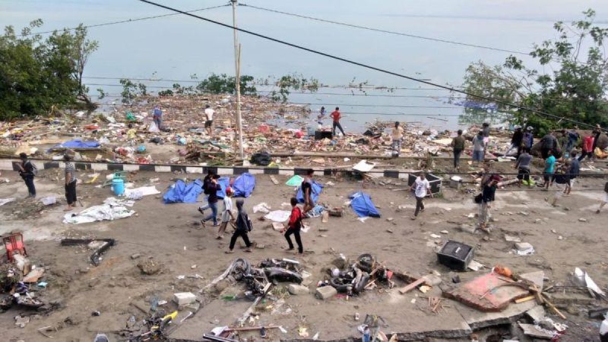 Imagen del paisaje, tras el tsunami.-AFP