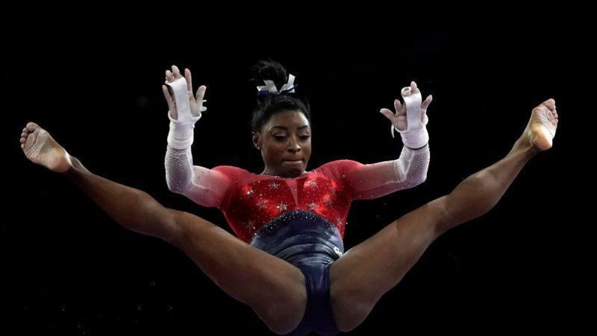 Biles, en acción.-EFE