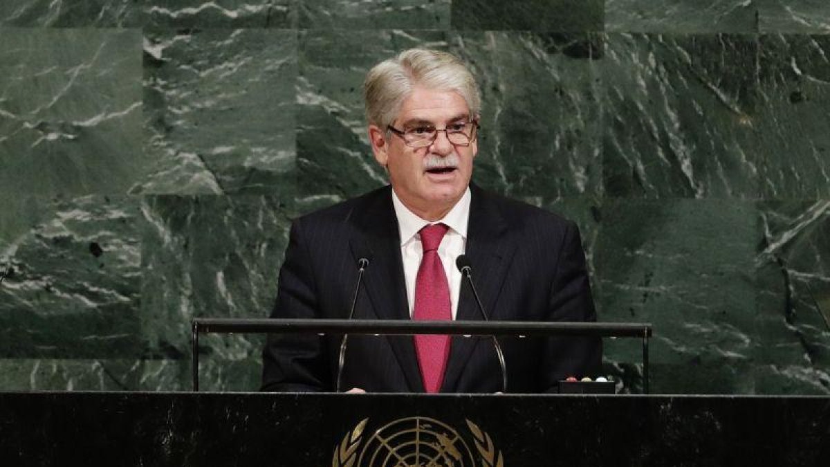 El ministro de Exteriores, Alfonso Dastis, en la ONU.-FRANK FRANKLIN II (AP)
