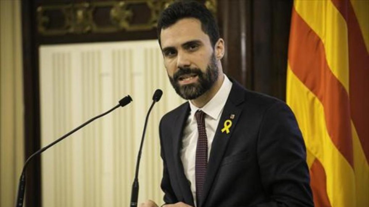 El presidente del Parlament, Roger Torrent.-JOAN CORTADELLAS