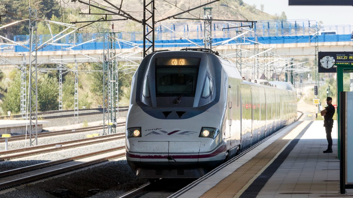 El AVE en la estación Rosa Manzano de Burgos. ECB
