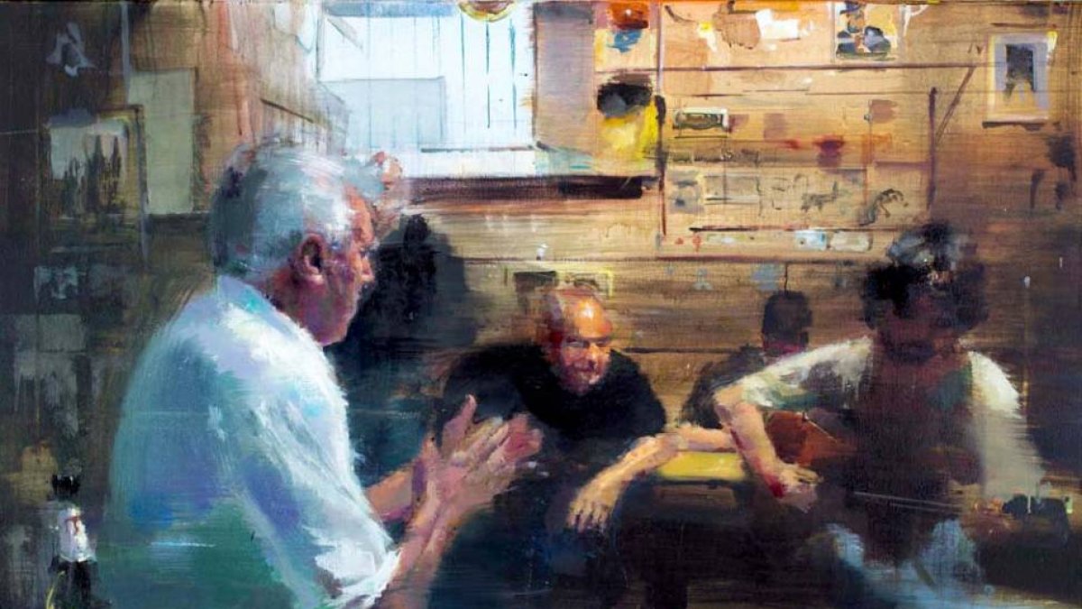 Pintura con la que el burgalés Sebas Velasco ha ganado la vigésima edición del Premio AXA de Pintura.-