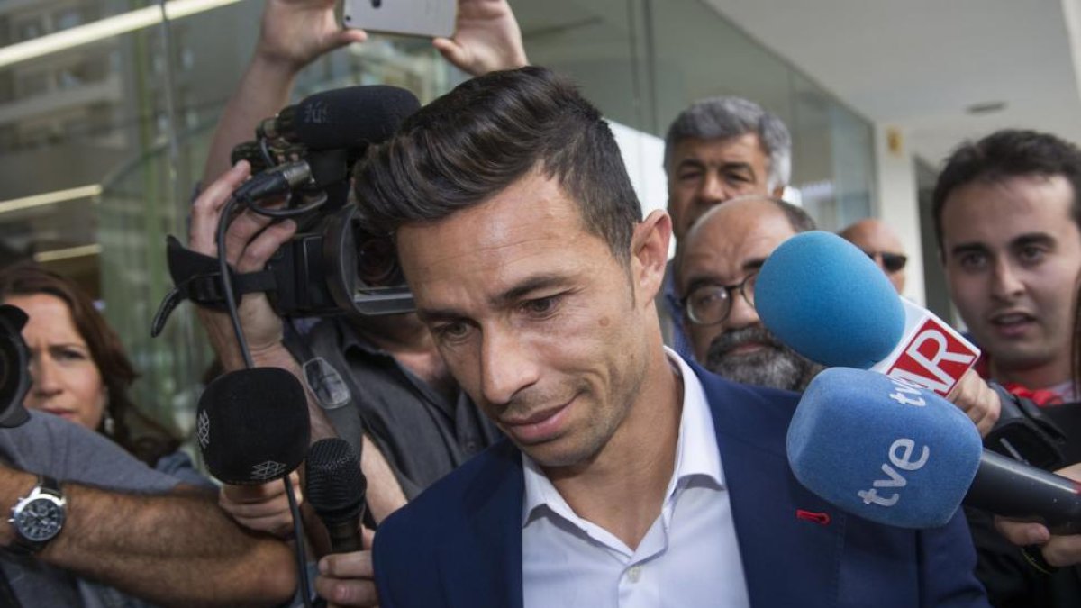 Rubén Castro, a la entrada de los Juzgados de Sevilla.-EFE