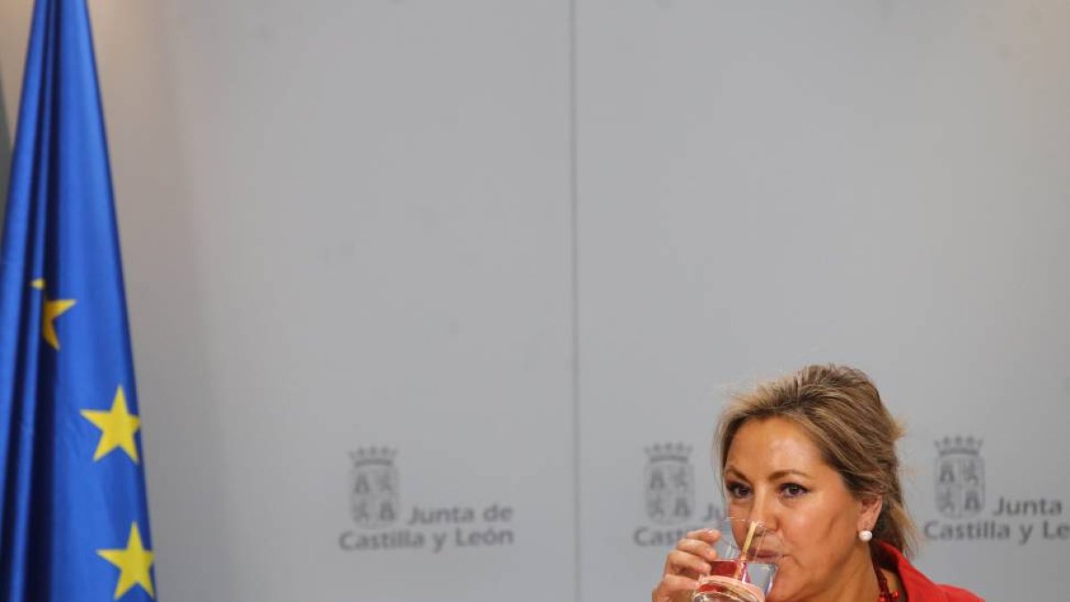 La vicepresidenta del Gobierno y consejera de Empleo, Rosa Valdeón, comparece tras la reunión del Consejo de Gobierno-Ical