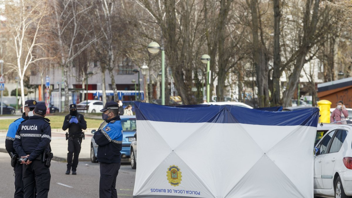 Imagen del lugar del atropello mortal en Obdulio Fernández. SANTI OTERO