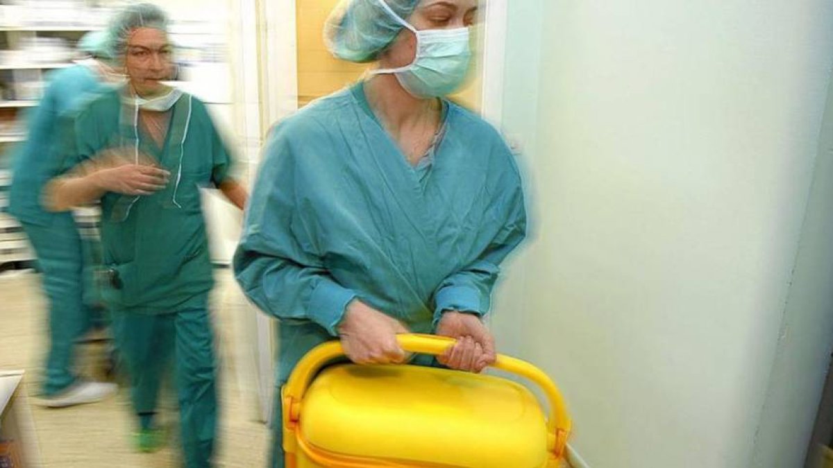 Un equipo de médicos transporta un órgano para ser trasplantado-ECB