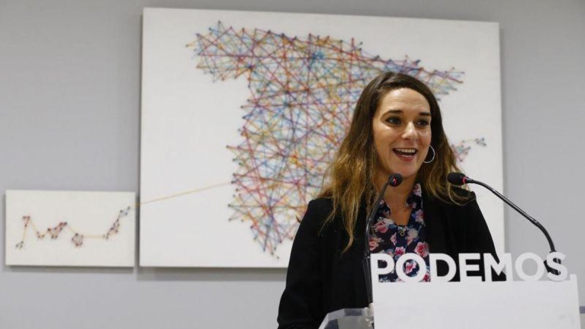 La coportavoz del Consejo de Coordinación de Podemos, Noelia Vera.-JP GANDUL (EFE)