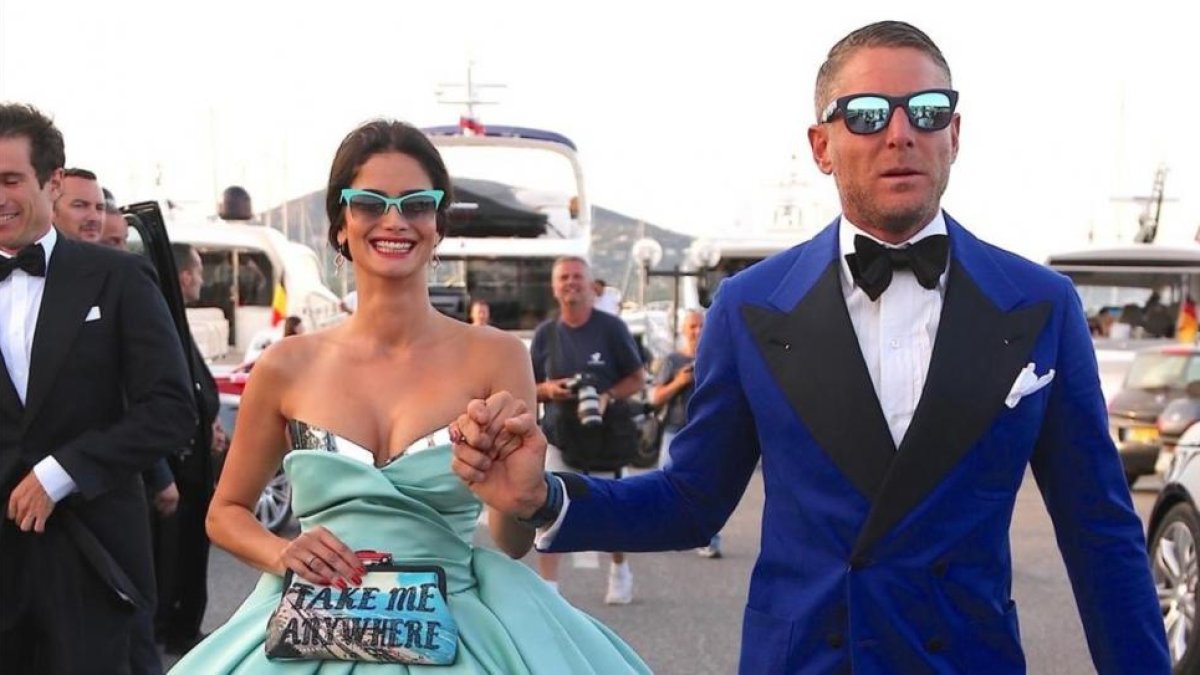 Lapo Elkaan y su novia, la modelo Shermine Shahrivar, en la fiesta solidaria de Leonardo DiCaprio.-GTRES
