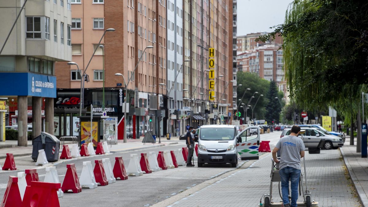 Imagen del georradar en una de las zonas hundidas en Reyes Católicos. SANTI OTERO