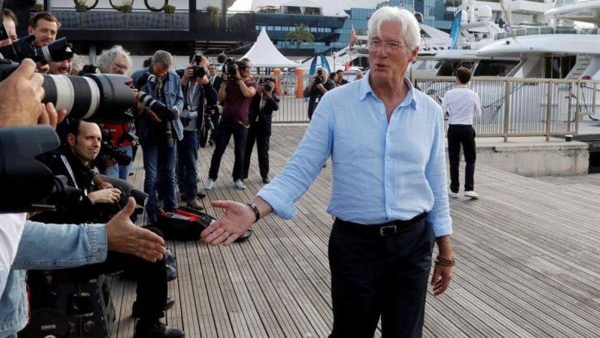Richard Gere, en la presentación en Cannes de la serie de la BBC MotherFatherSon.-EL PERIÓDICO