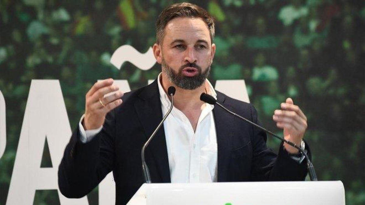El líder de Vox, Santiago Abascal, en Ceuta el pasado 30 de octubre.-EUROPA PRESS