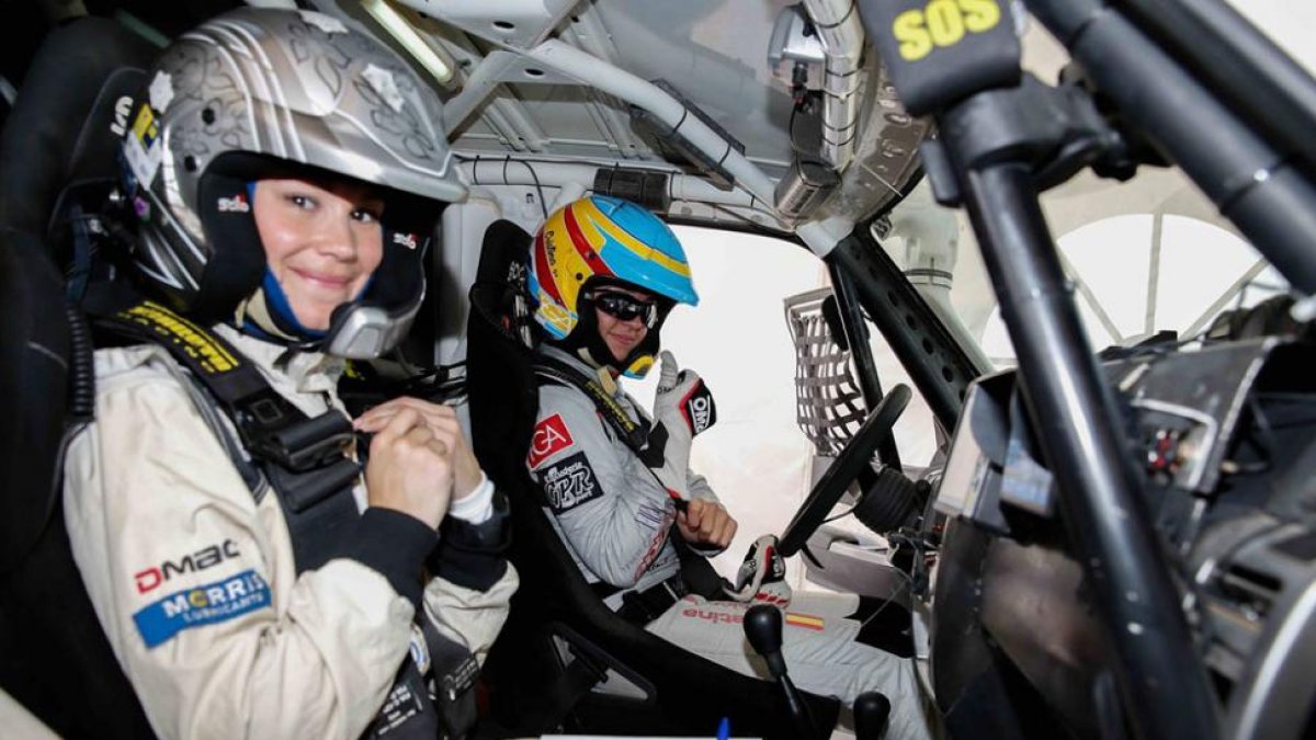 La piloto burgalesa Cristina Gutiérrez, con la copiloto noruega Engan, lograron el mejor tiempo de las participantes en la última jornada-ECB