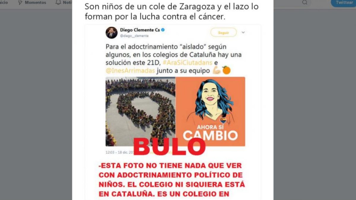 Diez noticias falsas que han sido virales durante esta campaña, recogidas por Maldito Bulo.-MALDITO BULO (TWITTER)