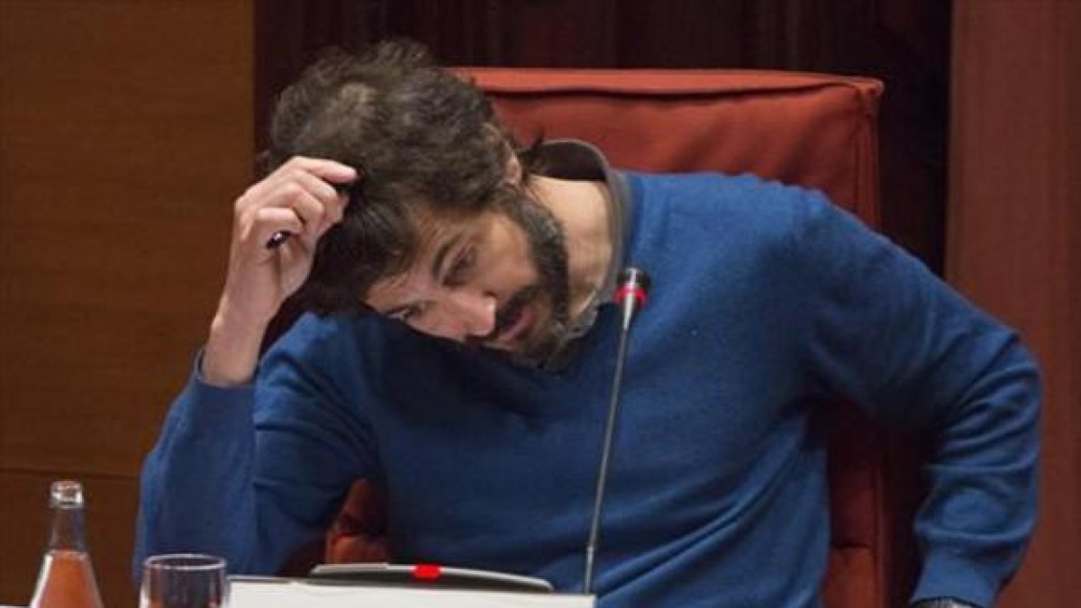 Oleguer Pujol, en su comparecencia en el Parlament de marzo pasado.-