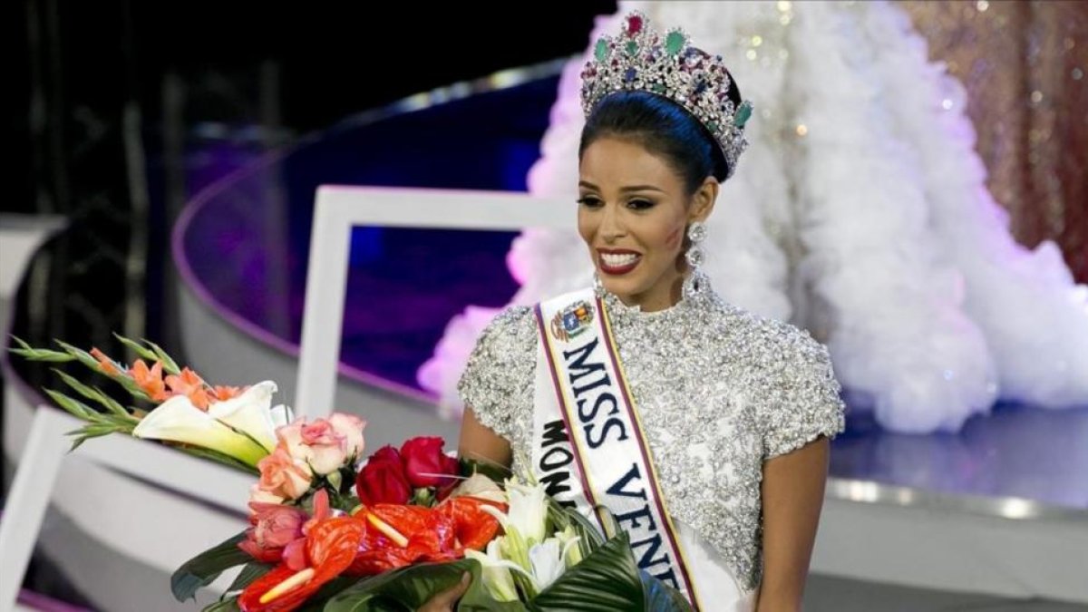La nueva Miss Venezuela, Keysi Sayago.-AP / ARIANA CUBILLOS