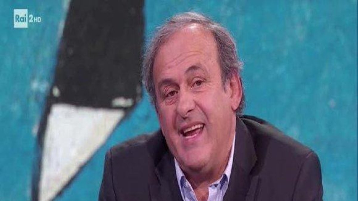 Michel Platini, en una captura de imagen del programa de la RAI.-TWITTER