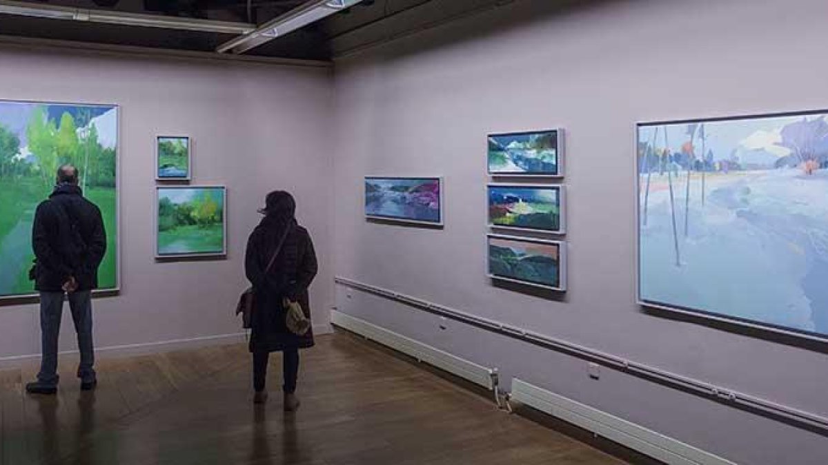 ‘Horizontes’ se compone de 75 pinturas de distintos formatos y con la naturaleza como auténtica protagonista.-Santi Otero