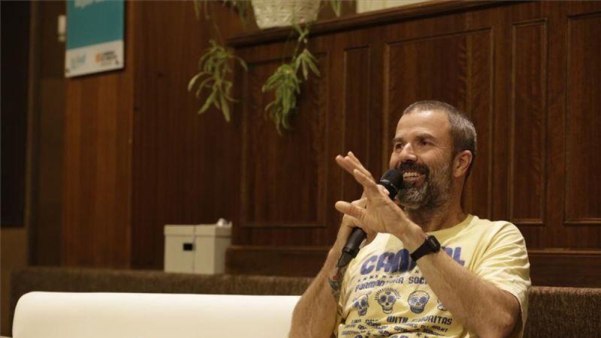 Pau Donés, en una visita a Zaragoza.-CHUS MARCHADOR