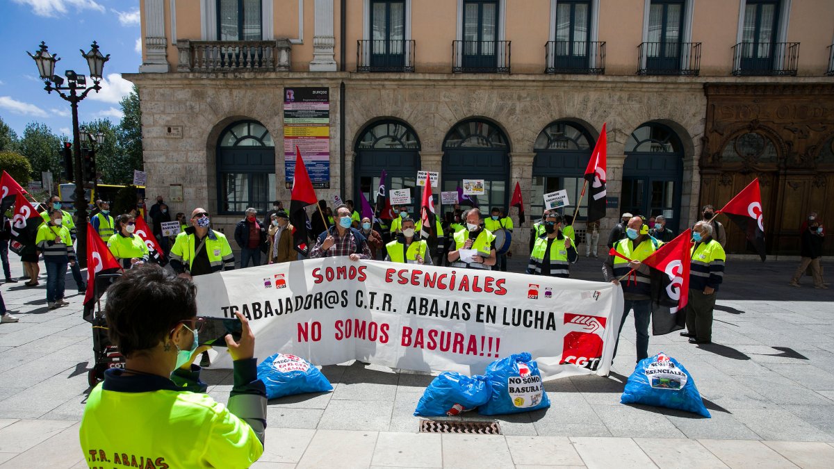 Movilización de trabajadores de Abajas. TOMÁS ALONSO