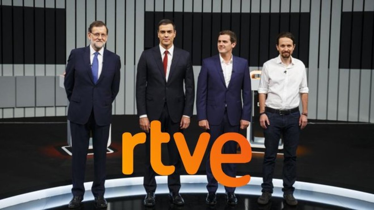 Los candidatos del debate de RTVE en las pasadas elecciones generales.-ACADEMIA TV