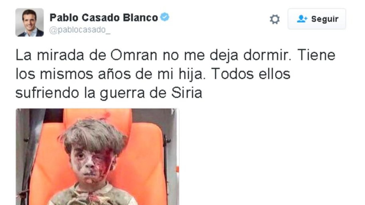 El tuit de Pablo Casado.-TWITTER