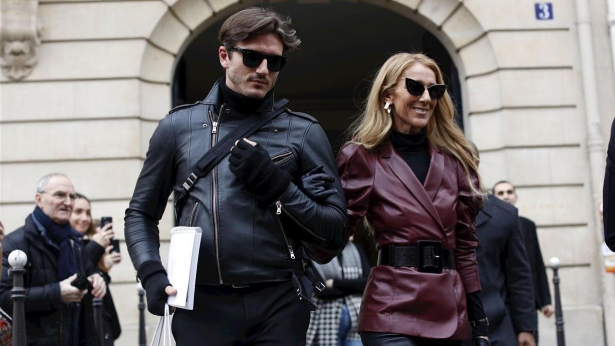 Celine Dion y Pepe Muñoz, el pasado 24 de enero en la sede de Givenchy en París, durante la semana de la alta costura.-