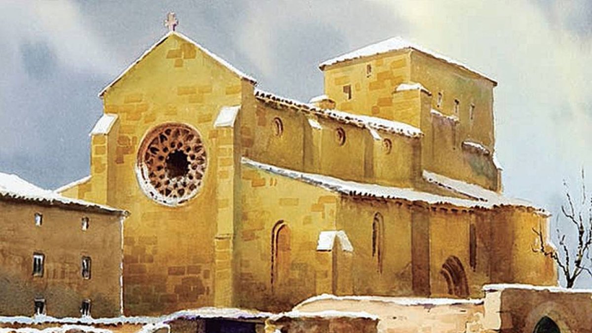 El templo, pintado por Huertas Millán,se incluyó en el calendario 2014.-ECB