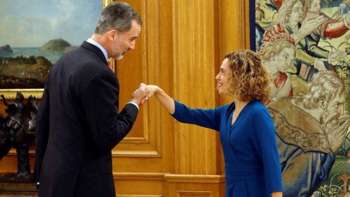 El Rey recibe a Meritxell Batet en el Palacio de la Zarzuela.-BALLESTEROS (EFE)