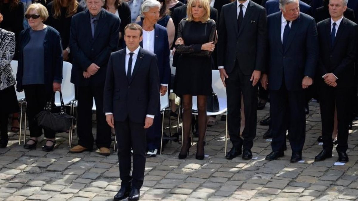Macron, en el homenaje en Los Inválidos.-GETTY IMAGES / AURELIEN MEUNIER