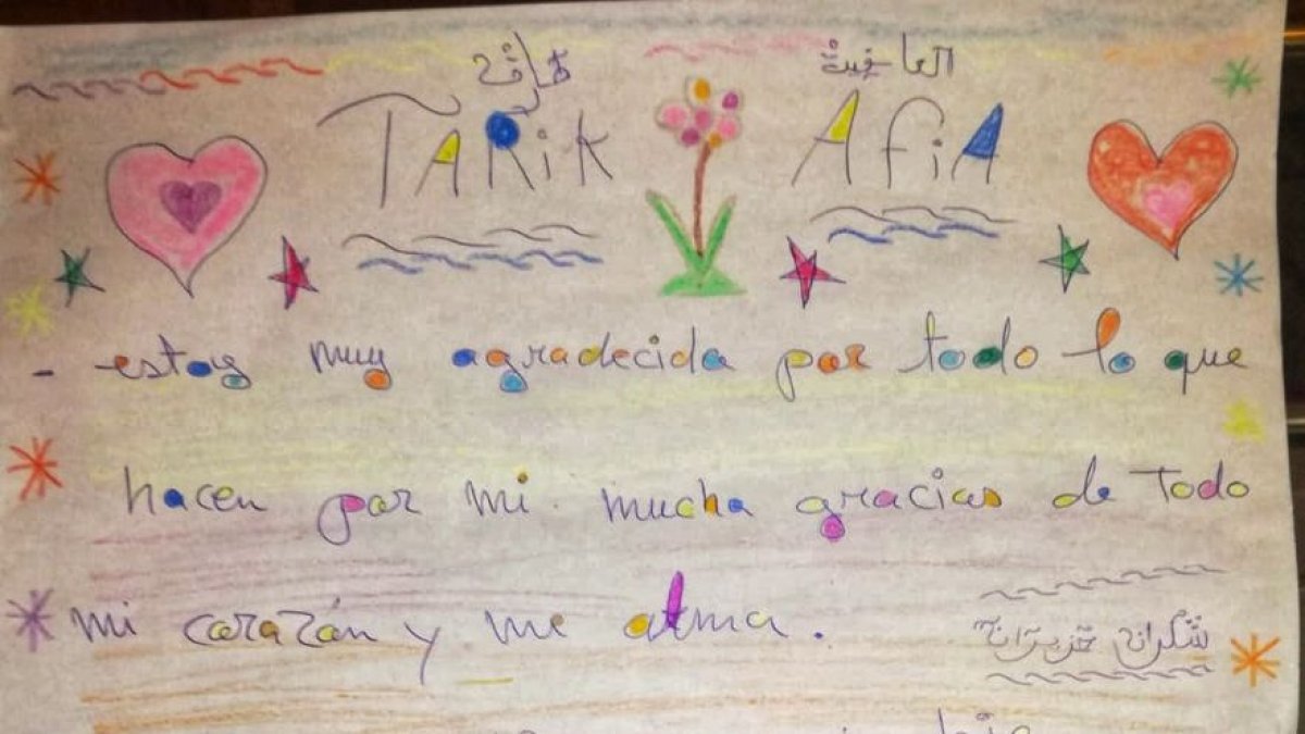 La carta de agradecimiento que ha dejado Tarik al despedirse.